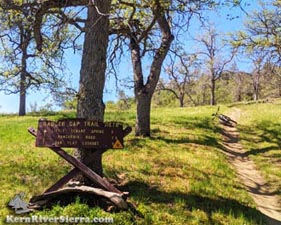 Badger Gap Trail sign