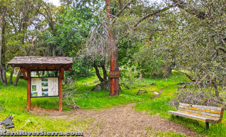 Badger Gap Trail Bench in the Kern River Valley near Lake Isabella