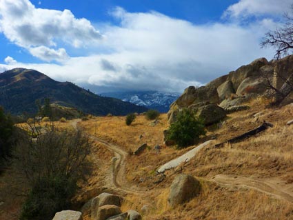 Keyesville trail in the winter