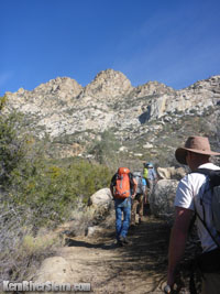 Hiking up the Book Rock Trail