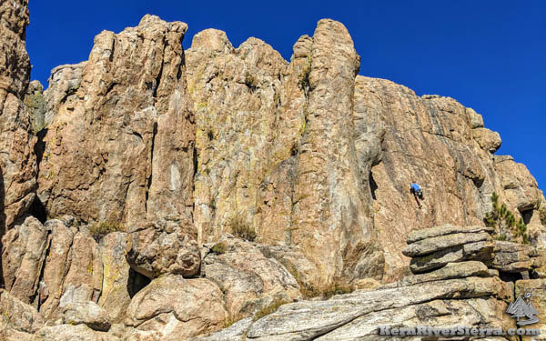 Rock Climbing Boy Scout Rocks by Big Meadow near Domelands on the Kern Plateau