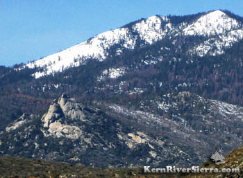 Sentinel Peak with the snowy Western Divide