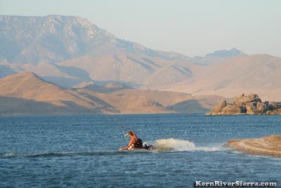 Kiteboarder on Lake Isabella