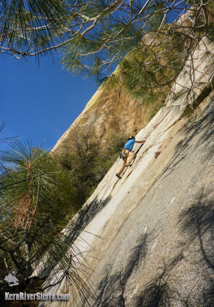 Rock Climbing on Book Rock main face