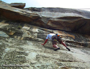 Heckler on Middle Cliff