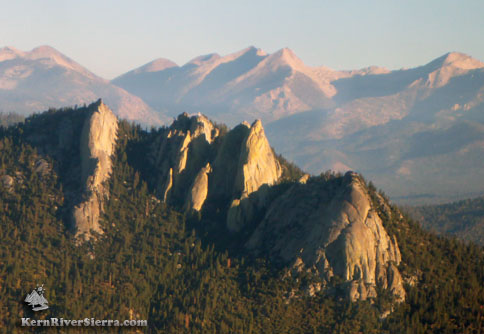 The Needles in California as seen from Airplane on the Great Western Divide in the Sequoia National Monument