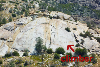 Kern Slabs / Kernville Dome near the Old Flume Trail